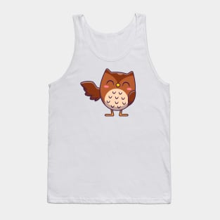 Cute Happy Owl Tank Top